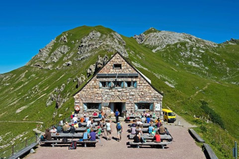 Hikers at Pfalzerhutte