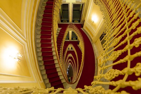 Old staircase in a historic building
