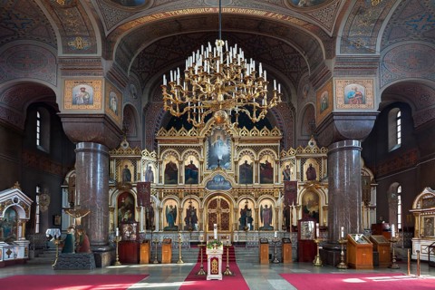 Interior with an iconostasis