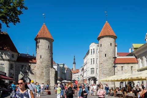 Medieval town gate to the old town