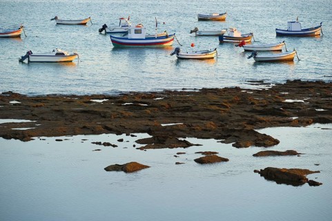 Fishing boats in the evening light