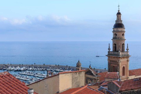 View over the red rooftops towards Saint Michel Cathedral