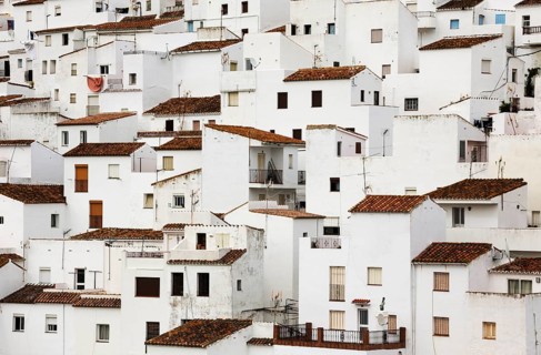 The White Town of Casares clings to a steep hillside