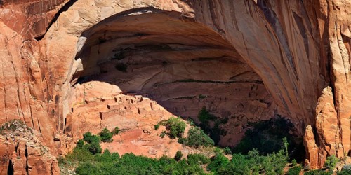 Former cliff dwellings of the Anasazi