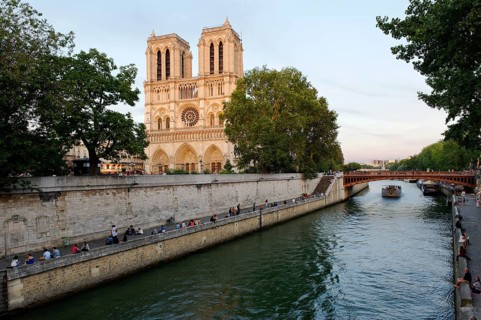 Cathedral Notre-Dame de Paris in the last evening light