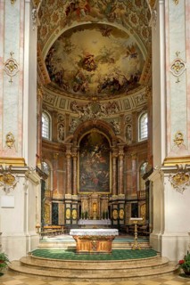 Choir with high altar by Joseph Lindner