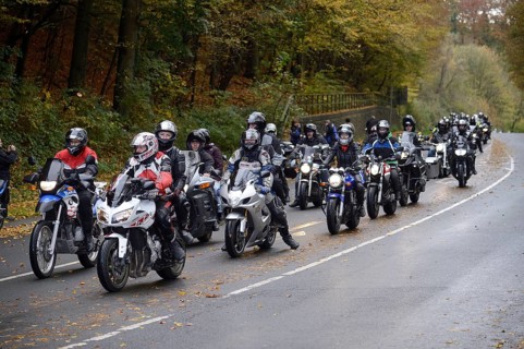 Memorial ride for motorcyclists