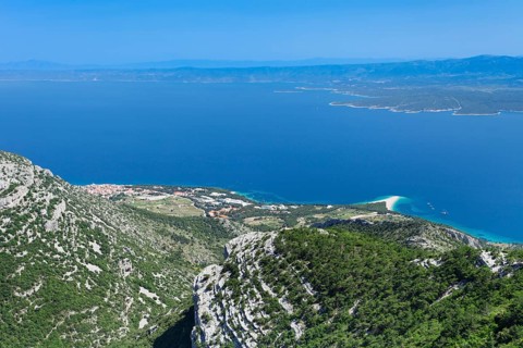 View from Vidova Gora on the town of Bol