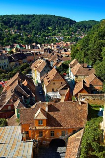 Saxon medieval citadel from the clock tower