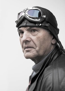 Man with aviator cap