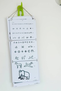 Eye test at a paediatric practice