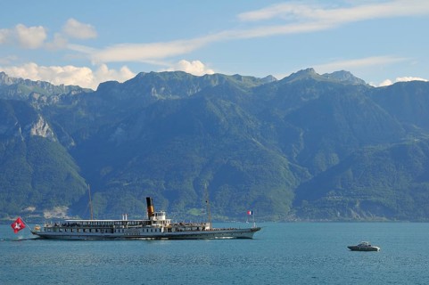 La Suisse paddle steamer on Lake Geneva