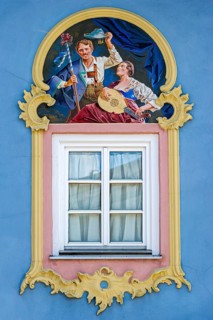 Window with stucco and Luftlmalerei