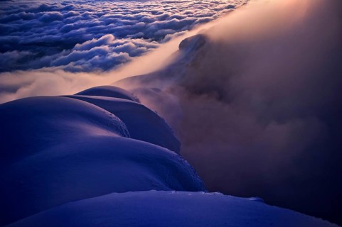 Sunrise at the summit of Cotopaxi Volcano