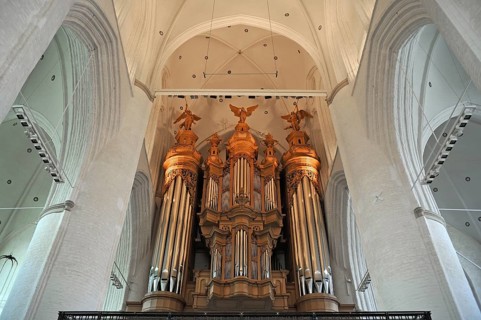 Vaulted ceiling with Flentrop organ