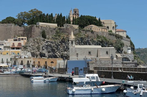 Harbor of Lipari town