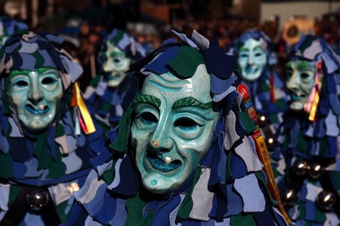 Traditional 'Gauga Ma' carnival masks