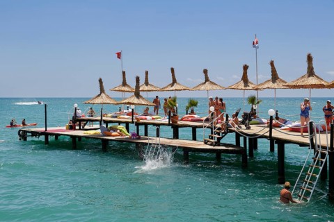 Bathing jetty of the Kremlin Palace Hotel