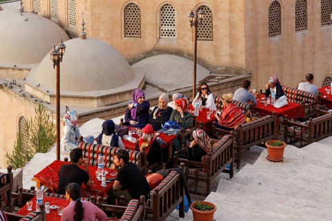 Tea garden above Dergah mosque