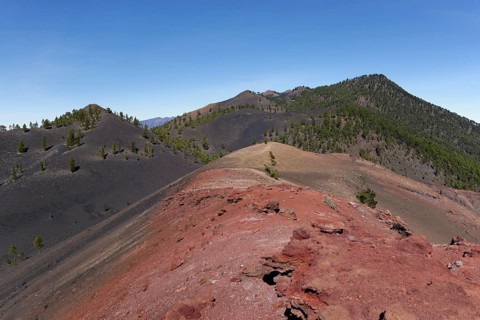 View from the crater rim of the volcano San Martin to the north