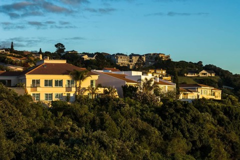 Houses in the morning light