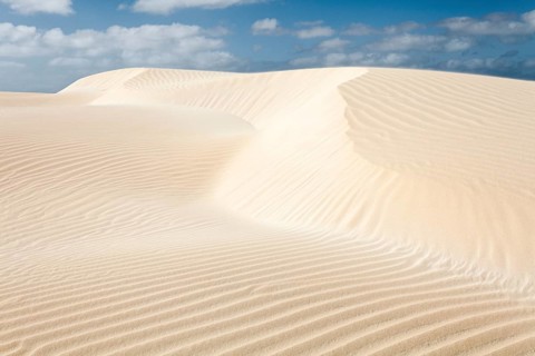 Sand dunes in the small desert Deserto Viana