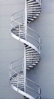 Spiral staircase made of steel