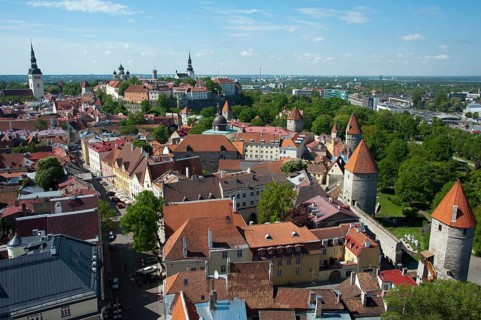 View from St. Olaf's Church over Lower Town and Upper Town