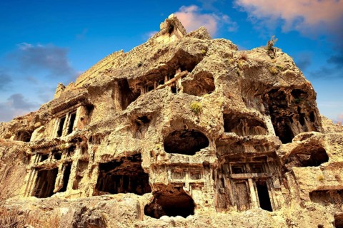 Acropolis and ancient Lycian rock tombs of Tlos Archaeological Site