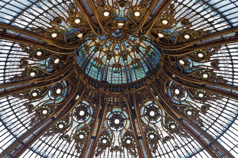 Detail of the dome of the Galeries Lafayette department store