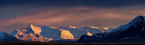 Mountain range in the morning light