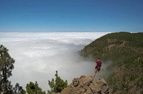 Hiker enjoying the view of the Teide National Park