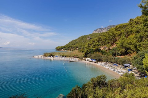 Cinar plaji beach in Akyaka