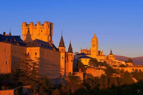 Alcazar fortress and Segovia Cathedral