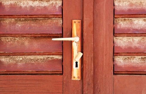 Door in the historic town centre