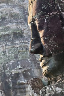 Stone face of Avalokiteshvara