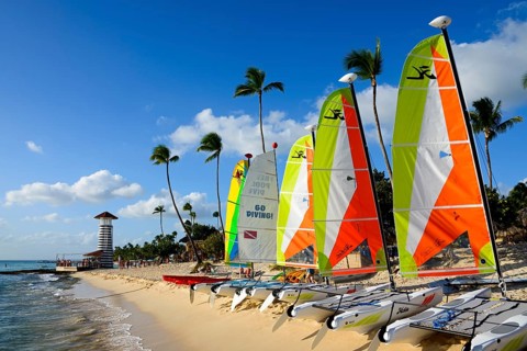 Catamarans on the beach Dominicus