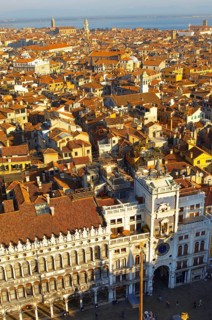 View of the renaissance clock tower of Torre dell' Orologio