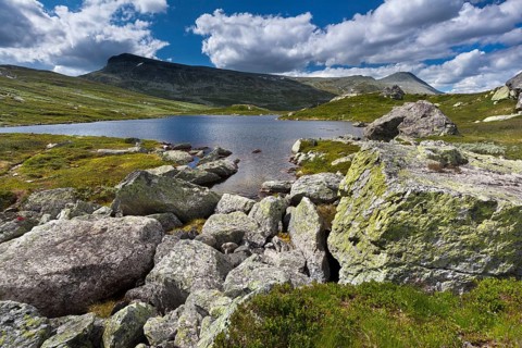 Budeitjonn Lake with Mt Gaustatoppen