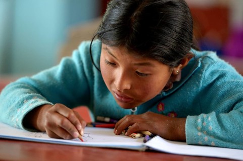 Girl at school