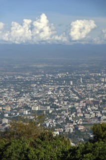 View over Chiang Mai from Wat Phra That Doi Suthep Temple