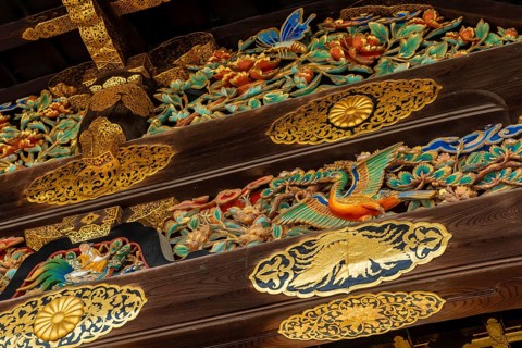 Artistic decorations at Ninomaru Gate