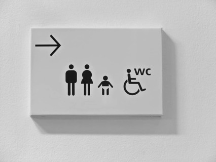 Toilet sign