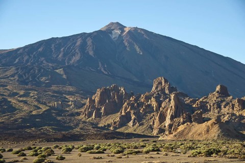 Llano de Ucanca plain with the Roques de Garcia