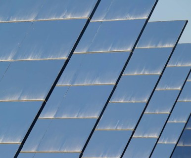Rows of solar panels