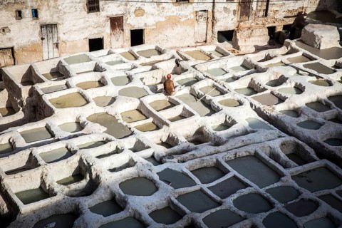 Tanneries where animal hides are traditionally tanned by hand