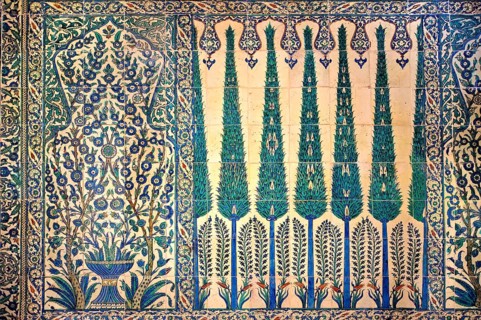 Decorative tiled panels of the Harem in the Topkapi Palace
