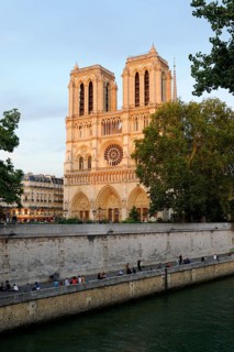 Cathedral Notre-Dame de Paris in the last evening light