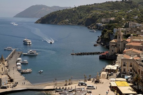 Harbor of Lipari town