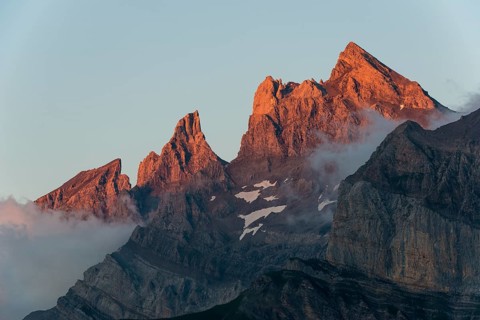 Mountain chain of Dents du Midi